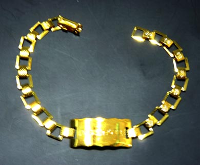 保色黄金手链	
