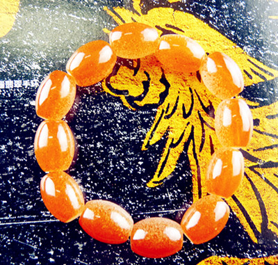 吉祥甜美枣形玉珠精美手链14#