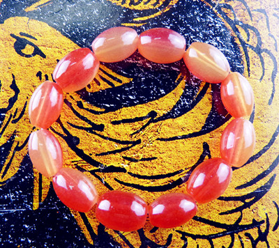 吉祥甜美枣形玉珠精美手链14#