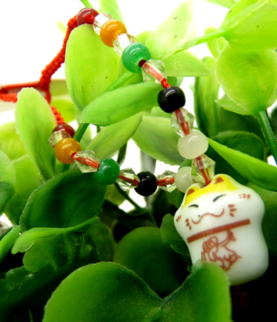 串串珠系列12星座 陶瓷 招财猫 红绳 手链 星座手链	