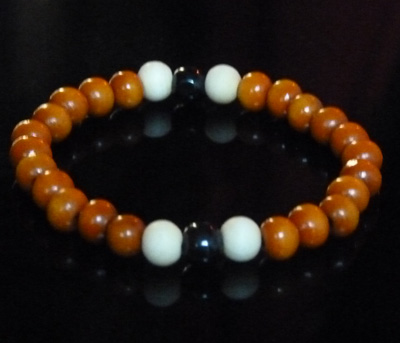 金星小叶紫檀香木佛珠女士手链8mm女 高密度香木-8号	