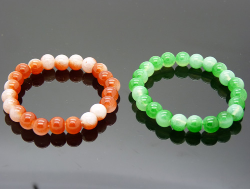 缅甸玉石手链 手串 剔透水晶时尚手首饰 玛瑙珠手链 8号