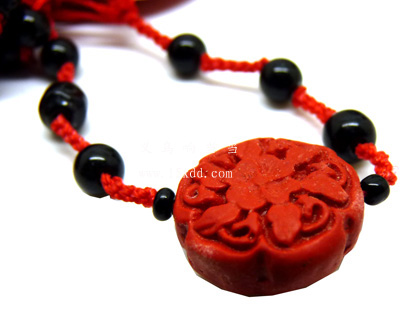 手工编制红绳运珠手链 黑珍珠大人小孩红绳手链