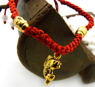 仿黄金转运珠 大人小孩礼物 圆珠黄金手链 佛珠手链情侣红绳手链	