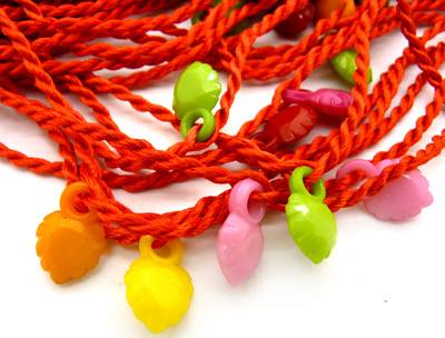 男女老人小孩邪保平安桃子核幸运脚链 