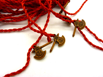  男女幸福老人富贵小孩邪保平安桃子核幸运脚链