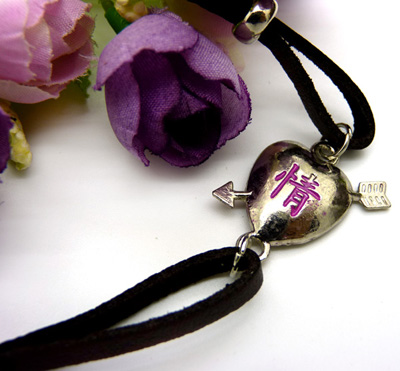  蝴蝶结饰品皮绳脚链情侣手链女复古 时尚手链	