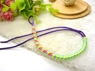 五色线 金刚结款直纹扭纹款 地摊手链多款-1号	