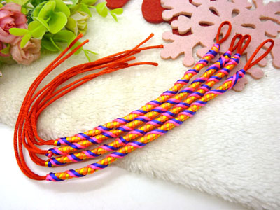  五色线 金刚结款直纹扭纹款 地摊手链多款-1号	