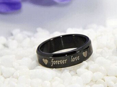 钨金黑色女钨钢礼物食指磨砂情侣戒指男士尾戒韩版生日指环