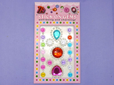 水钻钻石粘贴装饰手机汽车大颗宝石贴画独立背胶心形奖励贴纸-5号	