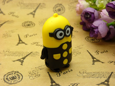 可爱卡通迷你音箱小黄人插卡音响可充电MP3播放器