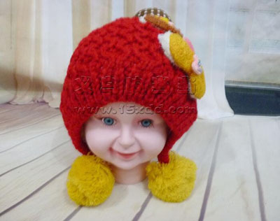 秋冬新款宝宝帽子韩国婴儿毛线帽子 -儿童手工编织帽子	