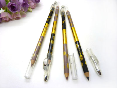 玫瑰高级眉笔眼线笔双头两用笔带卷笔刀防水 