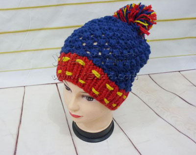 秋冬季女士针织帽菠萝纹冬帽 -时尚女保暖帽	