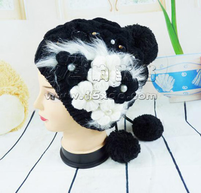 新款正品时尚保暖针织毛线帽 -毛绒线冬季帽子	