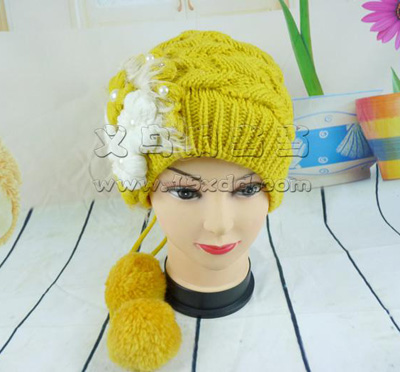 新款正品时尚保暖针织毛线帽 -毛绒线冬季帽子	