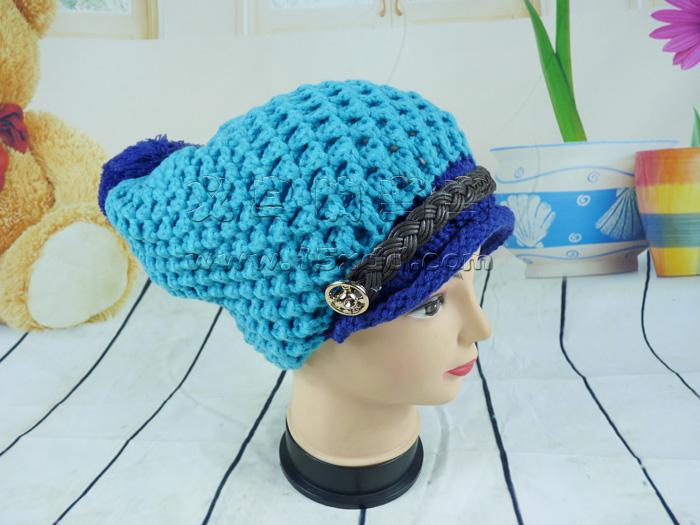 韩版针织毛线帽 秋冬天女士 -时尚女护耳帽子	