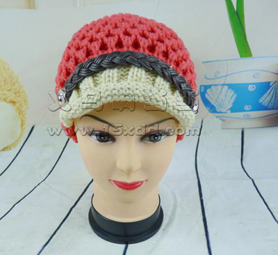 韩版针织毛线帽 秋冬天女士 -时尚女护耳帽子	