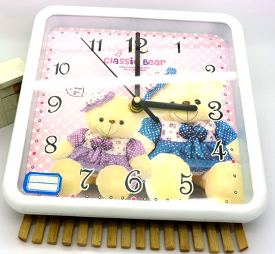简约壁钟 卡通挂钟 儿童卧室静音可爱钟表----88637钟