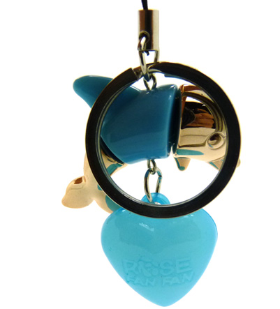 海豚湾恋人喷漆橡皮珠荧光色 手机挂件 钥匙扣（4）