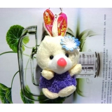 小兔带花挂件	