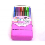  卡通阿狸 彩色绘画水彩笔 圆筒包装（24支装）----24色筒装水彩笔