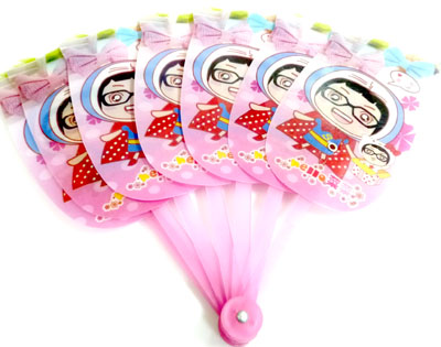 卡通分体带扣折叠扇