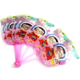 卡通分体带扣折叠扇	