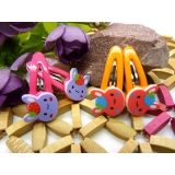 儿童发饰宝宝卡通鸭嘴夹边夹发卡边夹-长通小爪4支装-10号	