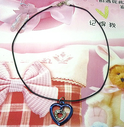 黑蜡皮绳钢扣个性时尚/项...