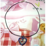 黑蜡皮绳钢扣个性时尚/项链	