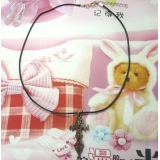 黑蜡皮绳钢扣个性时尚/项链