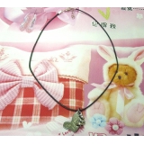 黑蜡皮绳钢扣个性时尚/项链