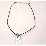 黑蜡皮绳钢扣个性时尚/项链