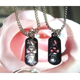 保色/合金/个性/情侣项链	