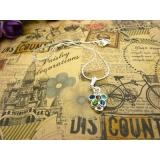 时尚锁骨水晶甜美吊坠首饰品配饰装饰女生	