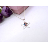 玫瑰银水钻项链女钛钢短款锁骨链配饰颈链