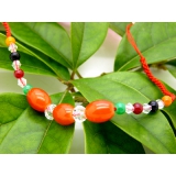 本命年鸿运红绳手链 玉转运珠手链 幸运小珠珠