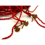  男女幸福老人富贵小孩邪保平安桃子核幸运脚链