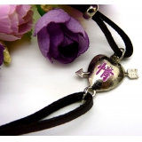  蝴蝶结饰品皮绳脚链情侣手链女复古 时尚手链	