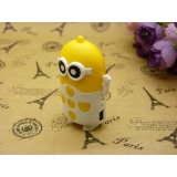 可爱卡通迷你音箱小黄人插卡音响可充电MP3播放器	
