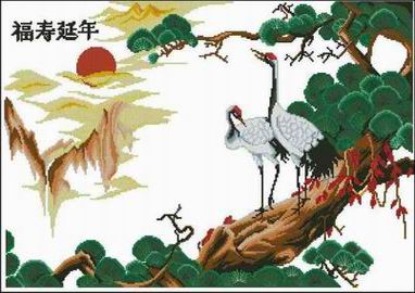 福寿延年（印花）