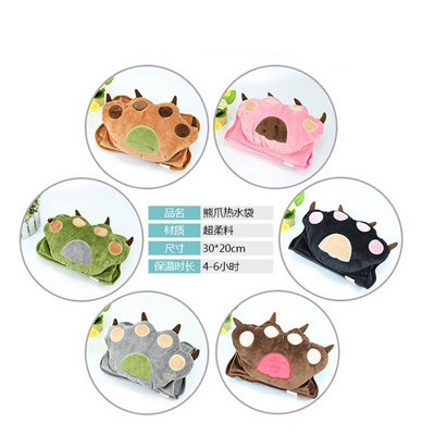 毛绒防爆卡通热水袋 电暖宝 电暖袋	