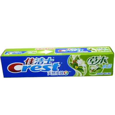 正品 保真佳洁士牙膏 天然多效 草木水晶牙膏