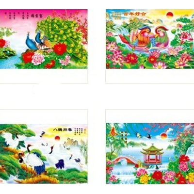  风景 人物 娃娃 家居 吉祥祝福语 等几十个品种混搭	