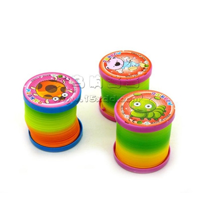 幼儿园早教玩具开发智力创意怀旧 彩虹圈塑料弹簧圈魔术圈弹力圈 -彩虹圈139