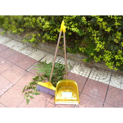 新款居家扫帚塑料带毛扫地扫把 -不锈钢扫把套装0071