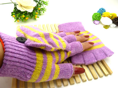 全指保暖便捷手套手工针织暖手暖心手套（66号）	