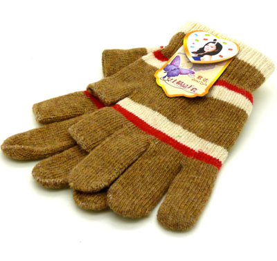 个性条纹 漏俩指可触手机 时尚潮流手套	